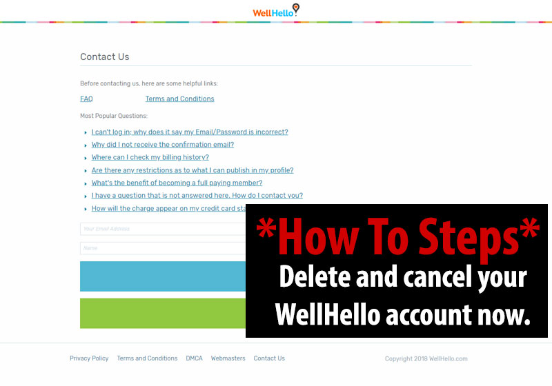 How To Delete Your WellHello Account